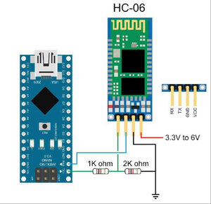 Figure 12 : Connexion module Bluetooth HC06
